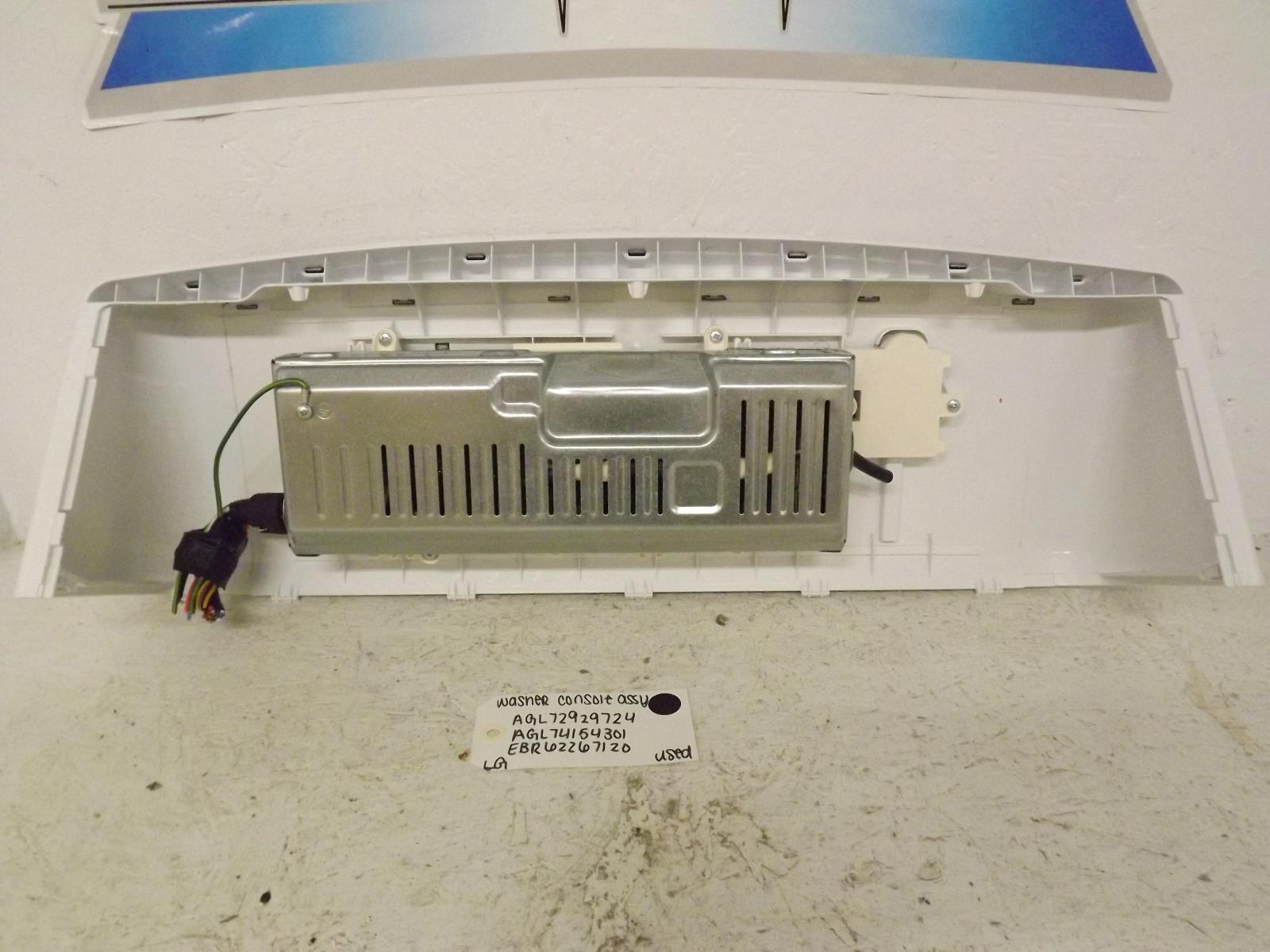 LG Washer AGL72929724 AGL74154301 EBR62267120 Console Assembly Used LG Washer AGL72929724 AGL74154301 EBR62267120 Console Assembly Used